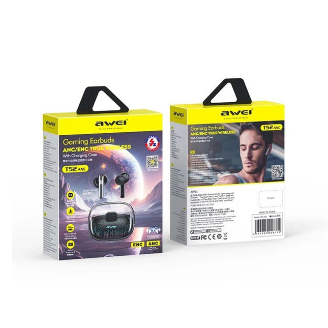 Black Tws Gaming Bluetooth Earbuds - T52-1915196808242532358