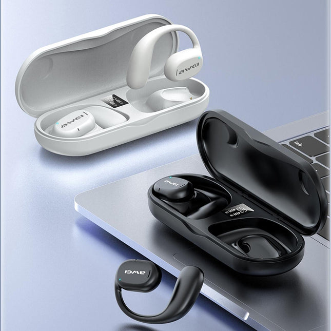 Black T69 Sport Tws Bluetooth Earbuds With Air Conduction-1915196846687522817