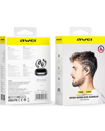 Black T80 Sport Tws Bluetooth Earbuds With Air Conduction-1915196902291410949