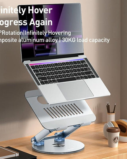 Silver Foldable Swivel Laptop Stand-1915196817331589121