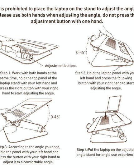 Silver Foldable Swivel Laptop Stand-1915196817331589122