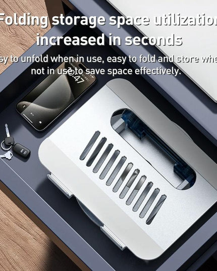 Silver Foldable Swivel Laptop Stand-1915196817331589127
