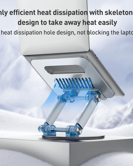 Silver Foldable Swivel Laptop Stand-1915196817331589128