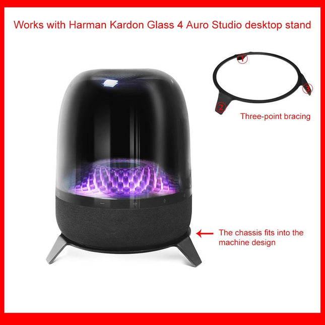 Metal Desktop Bracket For Harman Kardon Aura Studio 4 Speaker - Black-1915196917629980675