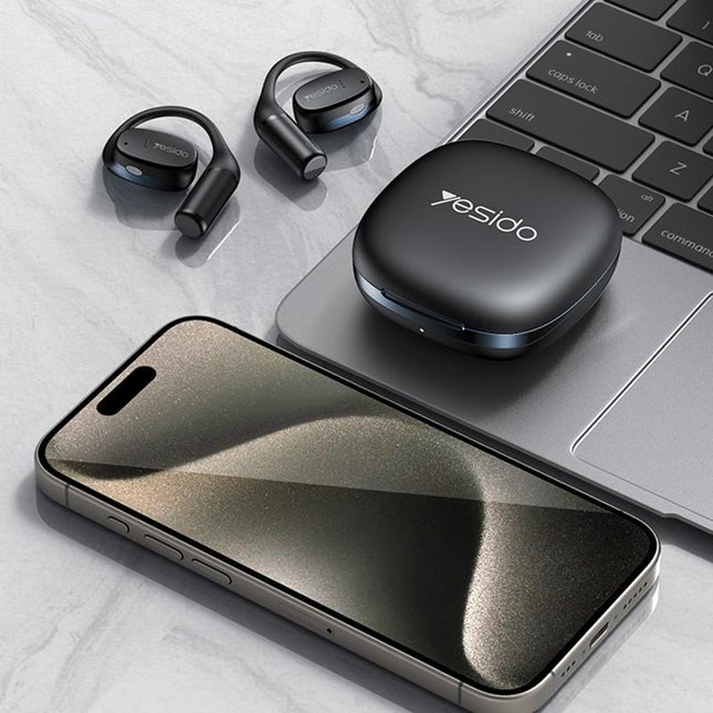 Black Open Wireless Bluetooth Earphones - Ysp18 Ows-1915197137197600776