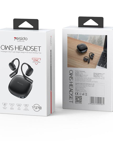 Black Open Wireless Bluetooth Earphones - Ysp18 Ows-1915197137197600777
