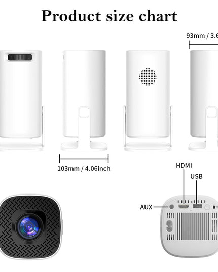 Portable Wifi Projector With Android 11 Os And Hd Display-1915196655943159810