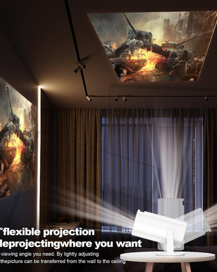 Portable Wifi Projector With Android 11 Os And Hd Display-1915196655943159814
