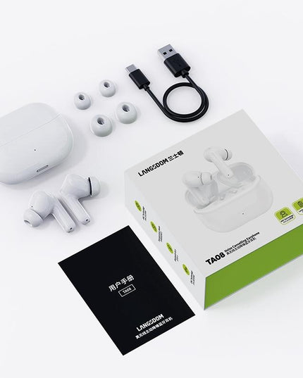 Wireless Active Noise-Cancelling Earbuds - White-1915196819571347458