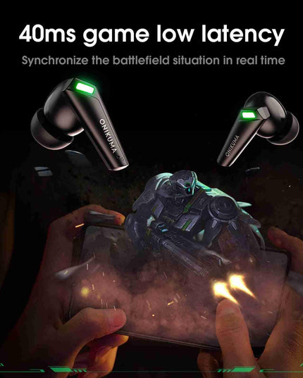 Wireless Bluetooth Earphones With Mic - Black-1915197134509051908