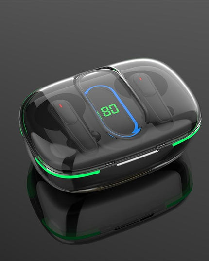 Intelligent Bluetooth Earphones With Wireless Charging - Black-1915196963473723393
