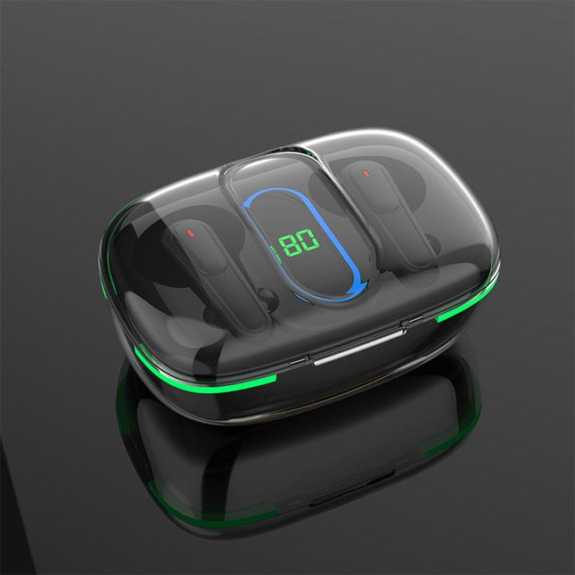 Intelligent Bluetooth Earphones With Wireless Charging - Black-1915196963473723393