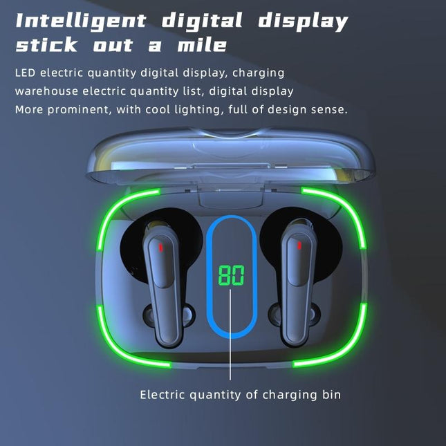 Intelligent Bluetooth Earphones With Wireless Charging - Black-1915196963473723396