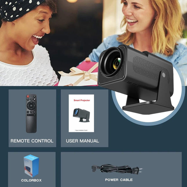 Portable 4K Android 12.0 Mini Wifi Projector For Home Use-1915196526196559876