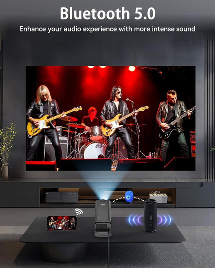 Portable 4K Android 12.0 Mini Wifi Projector For Home Use-1915196526196559878