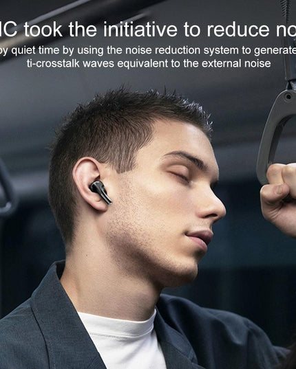 Wireless Bluetooth Earphone With Touch Screen & Noise Reduction - White-1915196825372069891
