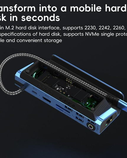10-In-1 Usb-C Gaming Dock With Detachable Fan - Blue / Black-1915196925045510151