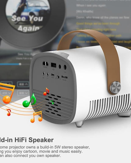 Mini Portable Led Projector For Kids - 1080P Resolution-1915197822760783881
