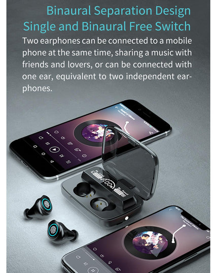 Waterproof Wireless Bluetooth Earphones With Touch Screen And Charging Box-1915196983203729411