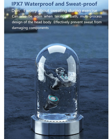 Waterproof Wireless Bluetooth Earphones With Touch Screen And Charging Box-1915196983203729415