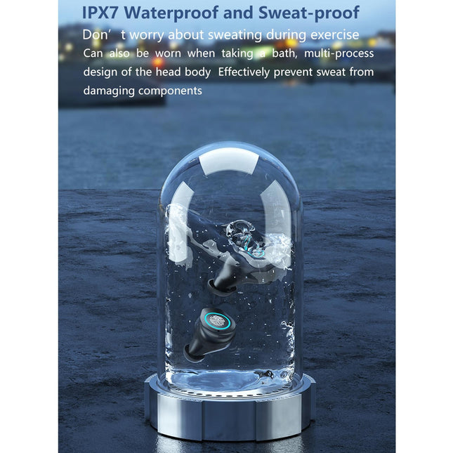 Waterproof Wireless Bluetooth Earphones With Touch Screen And Charging Box-1915196983203729415