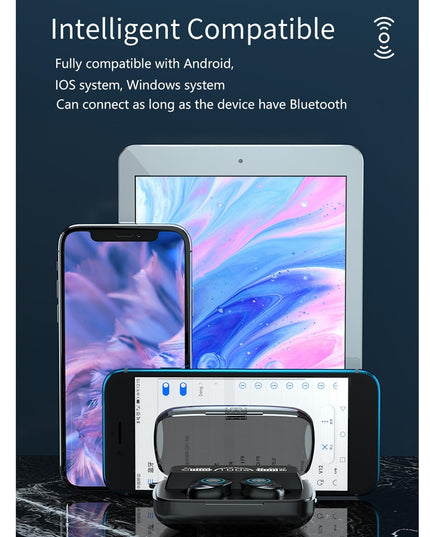 Waterproof Wireless Bluetooth Earphones With Touch Screen And Charging Box-1915196983203729417