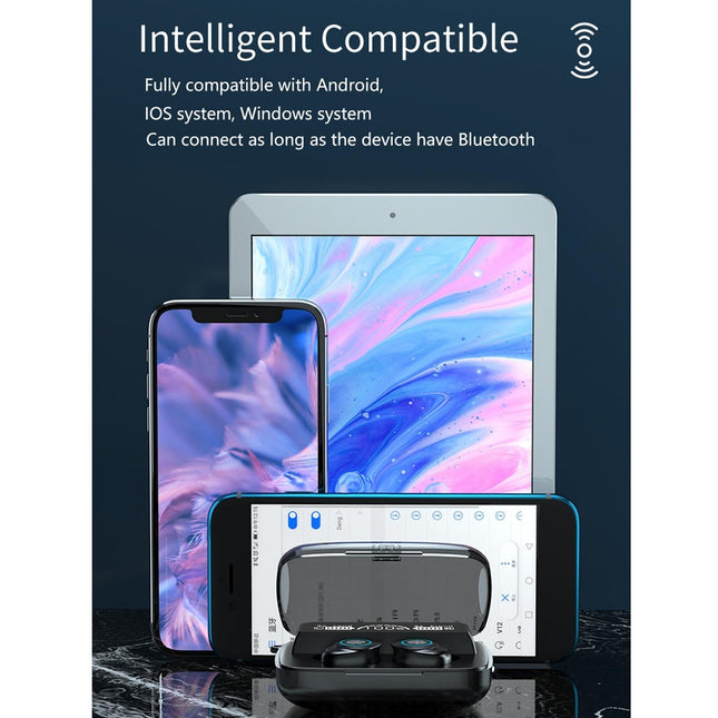 Waterproof Wireless Bluetooth Earphones With Touch Screen And Charging Box-1915196983203729417