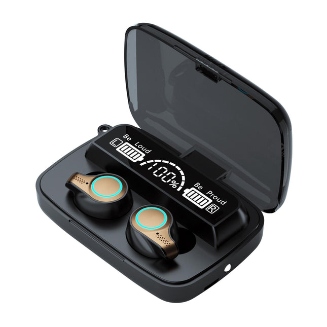 Waterproof Wireless Bluetooth 5.0 Earphones With Charging Box And Led Display-1915197074165600256