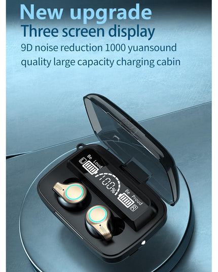 Waterproof Wireless Bluetooth 5.0 Earphones With Charging Box And Led Display-1915197074165600257