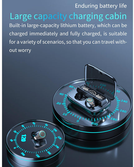 Waterproof Wireless Bluetooth 5.0 Earphones With Charging Box And Led Display-1915197074165600261
