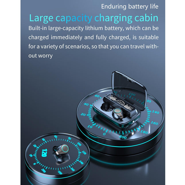 Waterproof Wireless Bluetooth 5.0 Earphones With Charging Box And Led Display-1915197074165600261