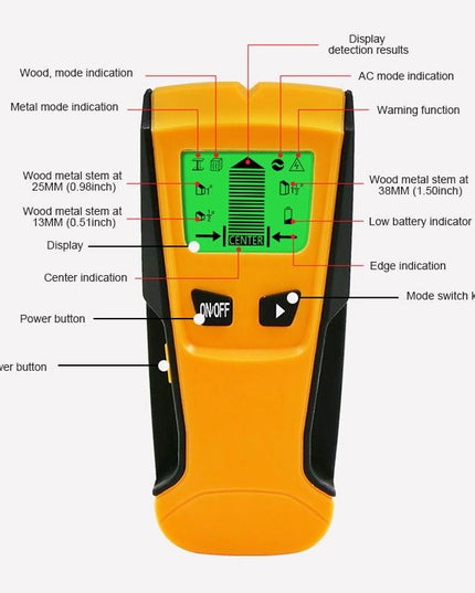 3-In-1 Wall Metal Detector For Voltage Cable And Metal Detection-1915197533710323718