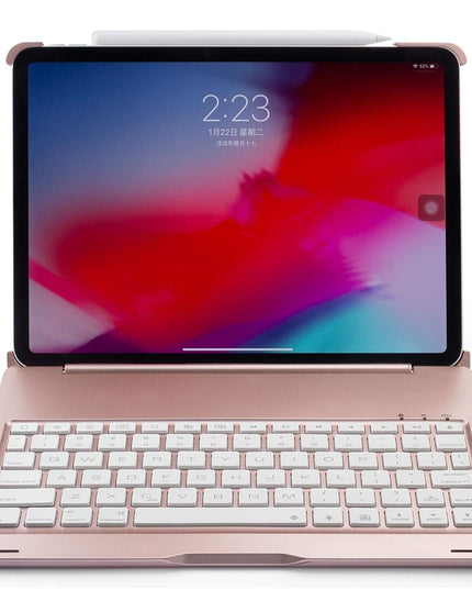Wireless Bluetooth Keyboard Case For Ipad Pro 11 2018 - Rose Gold Colourful Backlight-1915196544135598084