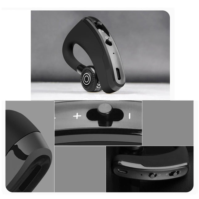 V9 Wireless Bluetooth Headset With Mic For Drivers - Black-1915196493023809545