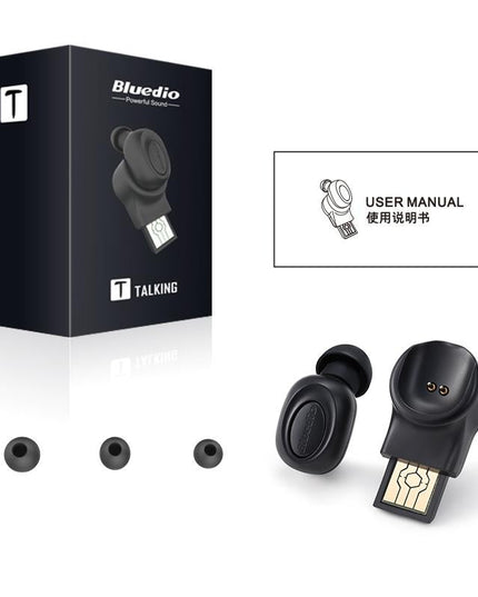 Wireless In-Ear Headset With Usb Cable - Black 5.0-1915196499868913668