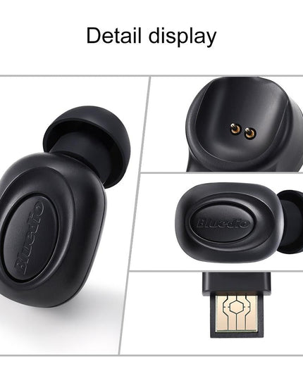 Wireless In-Ear Headset With Usb Cable - Black 5.0-1915196499868913671