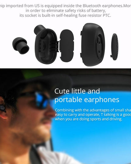 Wireless In-Ear Headset With Usb Cable - Black 5.0-1915196499868913672