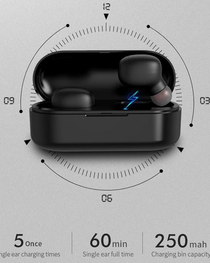 Wireless Sports Bluetooth Earphones - Binaural Stereo Black-1915196699073187843