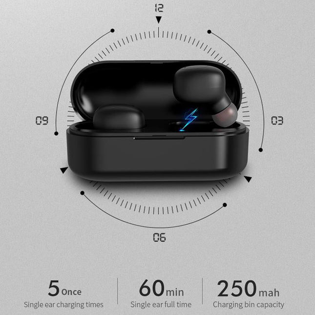 Wireless Sports Bluetooth Earphones - Binaural Stereo Black-1915196699073187843