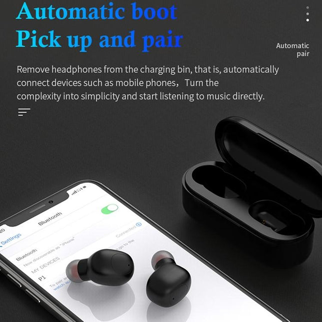 Wireless Sports Bluetooth Earphones - Binaural Stereo Black-1915196699073187846