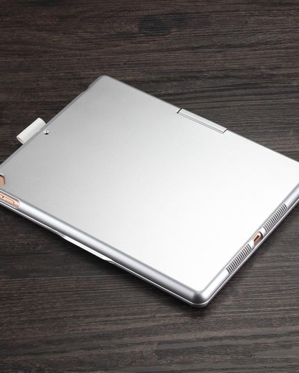Rotatable Bluetooth Keyboard Leather Case For Ipad 10.2 With Backlit Pen Slot - Silver-1915196596543426563