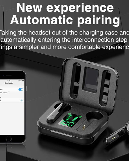 Wireless Bluetooth Earphones With Charging Box & Led Display-1915196637760851973