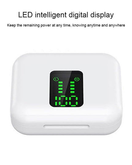 Wireless Bluetooth Earphones With Charging Box & Led Display-1915196637760851976