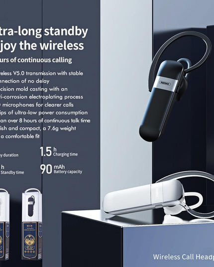 Wireless Bluetooth 5.0 Earphone With Hanging Ear Design - White-1915196621902188546