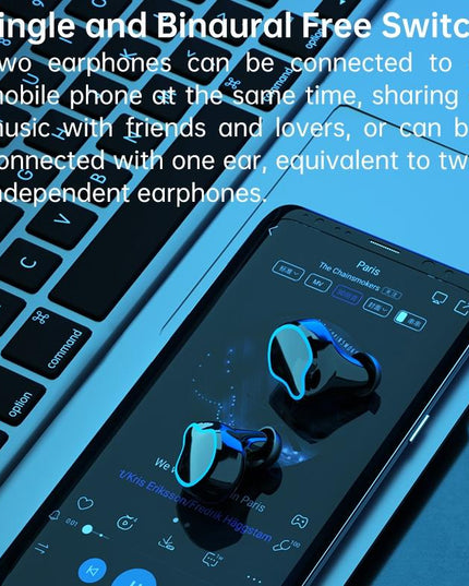 Wireless Bluetooth 5.0 Earphones With Digital Display And Flashlight-1915196704290902021