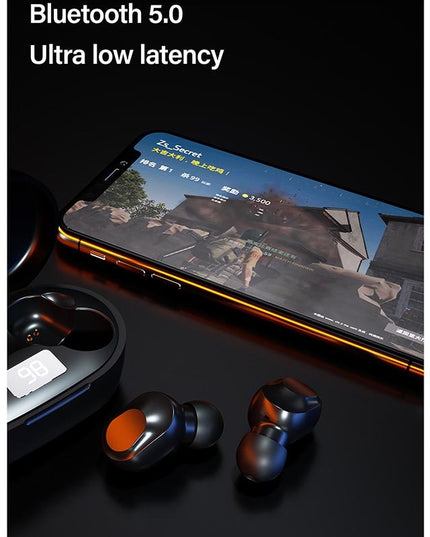 Wireless Bluetooth Earphone With Noise Reduction & Charging Box - Led Display-1915196633075814407