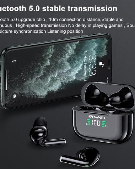 Wireless Tws Headset With Bluetooth 5.0 And Led Display-1915197933779816455