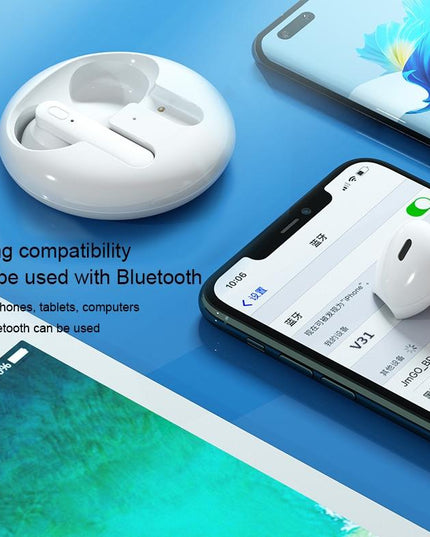 Wireless Stereo Bluetooth Earphones - V31 Sight Series White-1915196637916041224