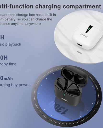 Wireless T21 Sports Tws Headset With Charging Case - White-1915196625354100744