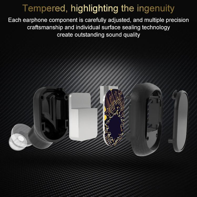 Wireless Bluetooth 5.0 Single In-Ear Earphone - Black-1915196736935170053